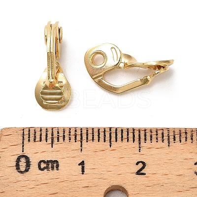 Brass Clip-on Earring Findings KK-F907-09G-1