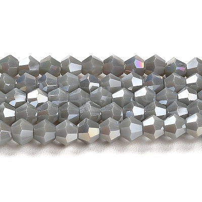 Opaque Solid Color Electroplate Glass Beads Strands LS-GLAA-F029-P4mm-A14-1