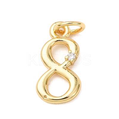 Brass Micro Pave Cubic Zirconia Pendants KK-D019-28G-08-1