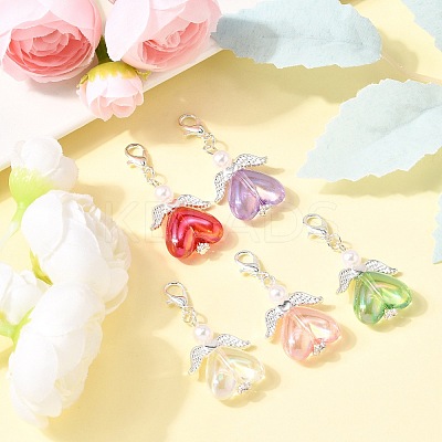 Angel Transparent Acrylic Pendant Decorations HJEW-JM03459-01-1