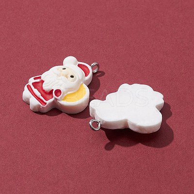10Pcs 5 Styles Opaque Resin Pendants RESI-FS0001-29-1