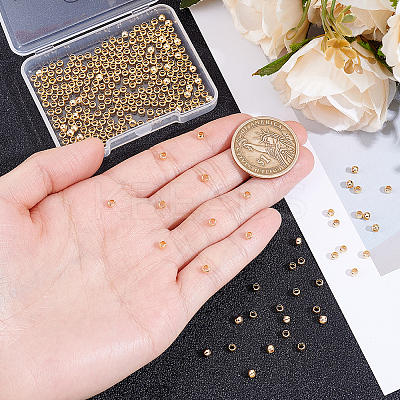 3Bags Brass Crimp Beads KK-BBC0026-09A-1