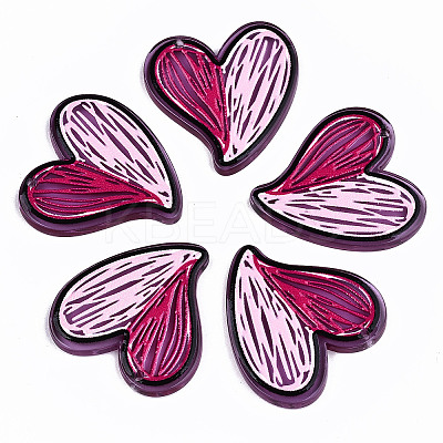 Transparent Acrylic Pendants LS-KY-T022-34-1