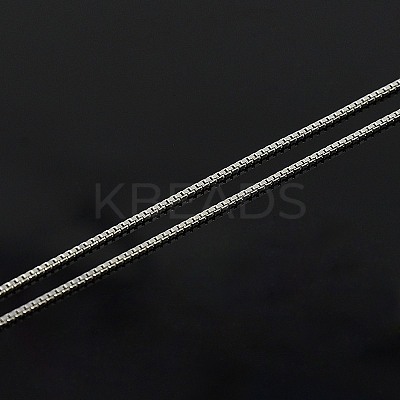 Anti-Tarnish Rhodium Plated 925 Sterling Silver Necklaces STER-M034-40B-1
