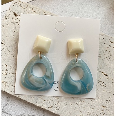 Acrylic Stud Dangle Earrings WGDDF8B-03-1