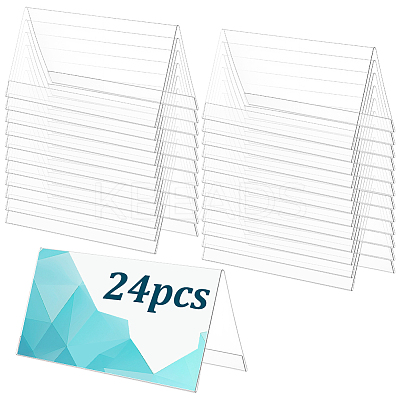 24Pcs Acrylic Table Number Sign Tent Holder AJEW-BC0009-71-1