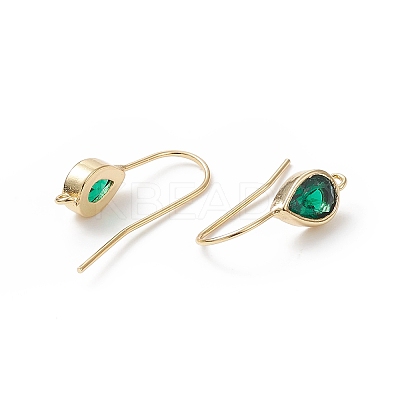 Real 18K Gold Plated Brass Earring Hooks KK-B060-07G-04-1