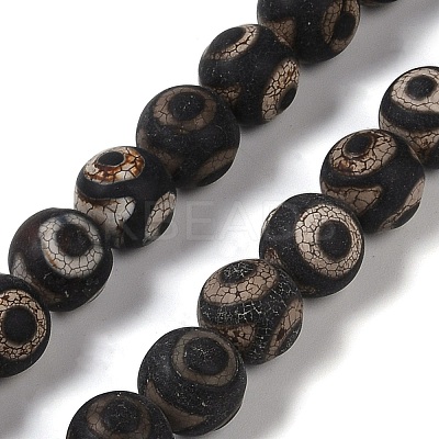 Tibetan Style dZi Beads G-K166-02-10mm-L3-01-1