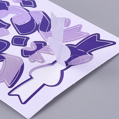 Bowknot Ribbon Pattern Decorative Labels Stickers DIY-L037-B07-1