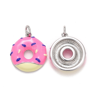 Brass Enamel Pendants KK-O140-06C-P-1