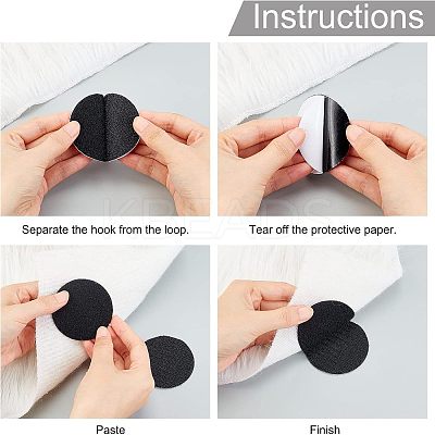 36 Sets 3 Styles Double Sided Self Adhesive Hook and Loop Tapes AJEW-NB0002-34-1