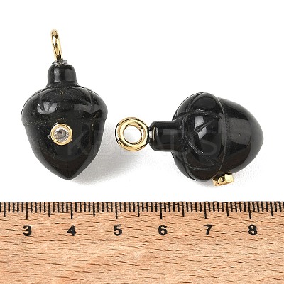 Natural Obsidian Pendants GG-CBA105B-04J-G-1