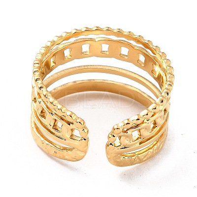 Ion Plating(IP) 304 Stainless Steel Finger Rings LS-RJEW-L102-03G-1