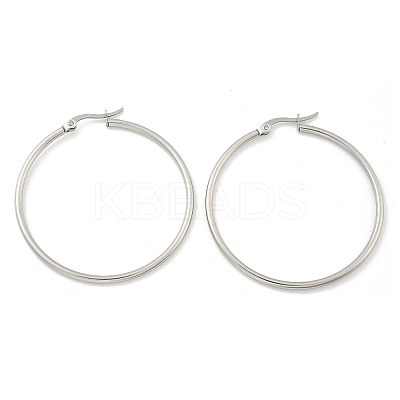 Tarnish Resistant 304 Stainless Steel Big Hoop Earrings EJEW-F105-06P-1