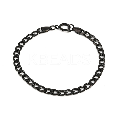 5MM 201 Stainless Steel Curb Chain Bracelets for Women BJEW-B143-05EB-1