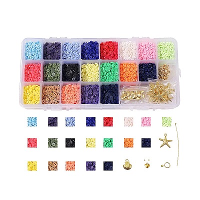 DIY Heishi Beads Jewelry Kits DIY-SZ0001-02-4mm-1