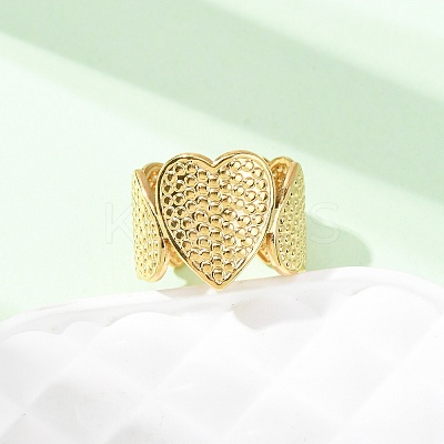 304 Stainless Steel Open Cuff Rings for Women RJEW-K309-01G-1