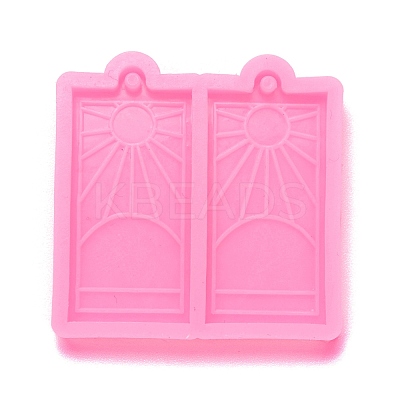 Rectangle with Sunrise Pendant Silicone Molds DIY-M034-11-1