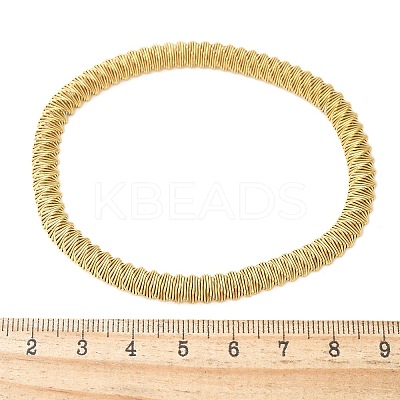 304 Stainless Steel Stretch Bangles for Women BJEW-P315-02G-G-1