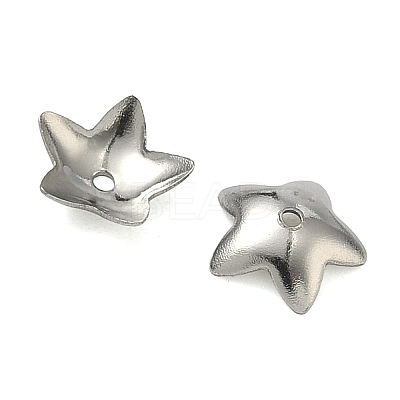 Non-Tarnish 5-Petal Flower Smooth Surface 304 Stainless Steel Bead Caps LS-X-STAS-R065-56-1
