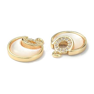 Brass Micro Pave Cubic Zirconia Charms KK-B072-16P-1