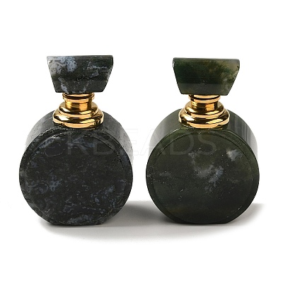 Natural Moss Agate Dropper Perfume Bottles DJEW-H010-04G-04-1
