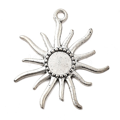 Tibetan Style Alloy Sun Pendant Cabochon Settings LS-X-TIBEP-Q043-079-RS-1