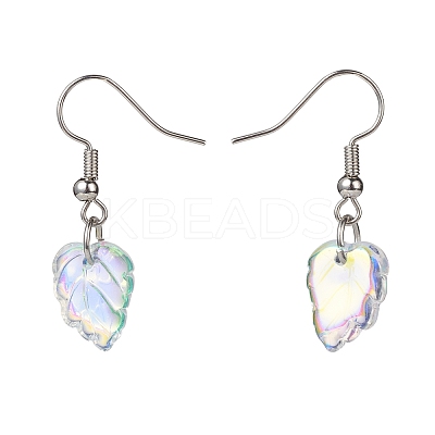 6 Pairs 6 Style Colorful Rhinestone Flower & Cross & Leaf & Teardrop Dangle Earrings EJEW-JE05046-1