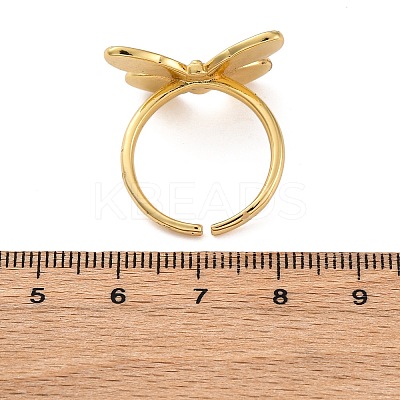 Brass Open Cuff Rings for Women RJEW-G341-04G-02-1