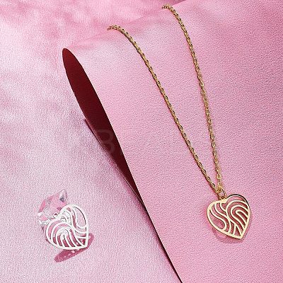 12Pcs 2 Colors 201 Stainless Steel Filigree Charms STAS-UN0029-90-1