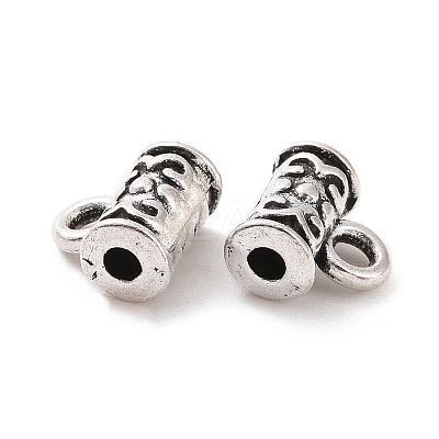 Tibetan Style Alloy Tube Bails TIBE-1183-AS-LF-1