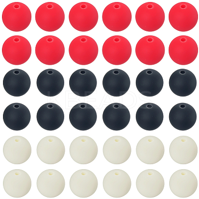 Rubberized Style Imitated Silicone Acrylic Beads MACR-PA0001-06A-05-1