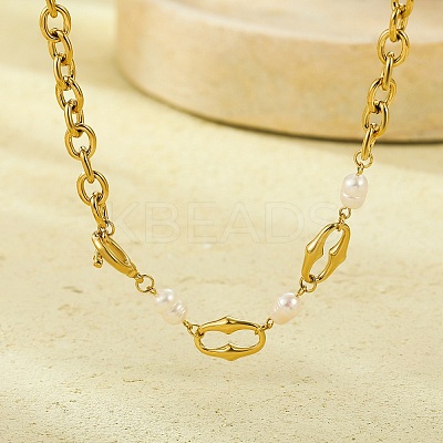 304 Stainless Steel Cable Chain Necklaces NJEW-U031-12G-1