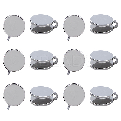 12Pcs 304 Stainless Steel Cuff Earrings EJEW-HS0001-28P-1