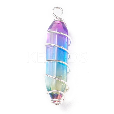 Glass Pendants PALLOY-JF01378-1