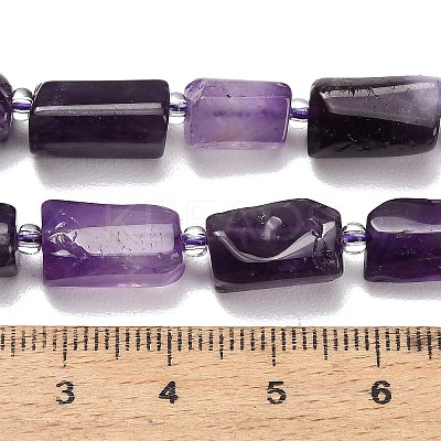 Natural Chevron Amethyst Beads Strands G-F836-B05-01-1