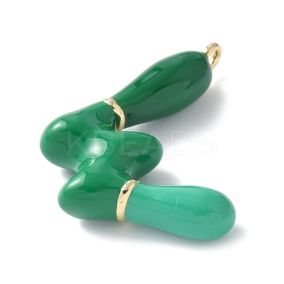 Brass Enamel Pendants KK-E093-03G-W-02-1