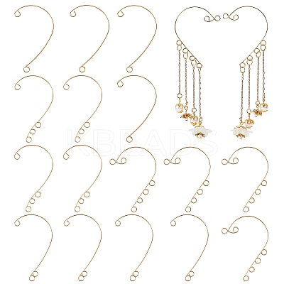 16Pcs 4 Style 316 Stainless Steel Ear Cuff Findings STAS-SZ0002-55-1