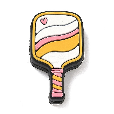 Pickleball Theme Silicone Focal Beads SIL-A012-03D-1