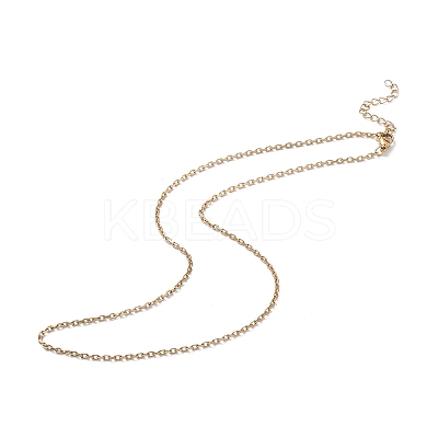 Ion Plating(IP) 304 Stainless Steel Cable Chain Necklace for Men Women STAS-B039-05G-1