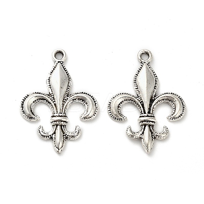 Lily Symbol Tibetan Style Alloy Pendants PALLOY-E776-01AS-01-1