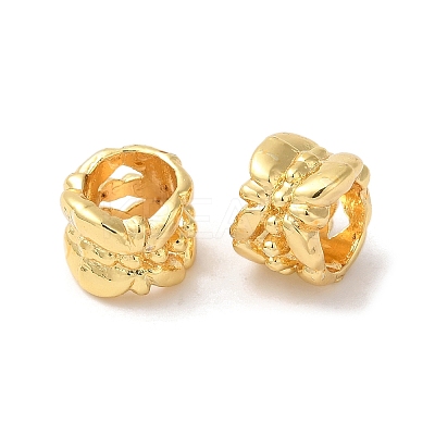 Rack Plating Brass European Beads KK-S375-20G-1