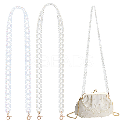 2Pcs 2 Style Resin Beads Bag Handles DIY-PH0021-29-1