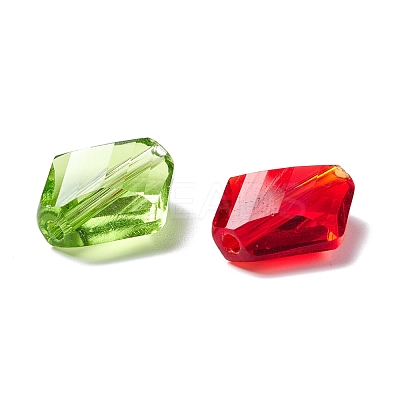 50Pcs Faceted Transparent K9 Glass Beads GLAA-D003-02-1