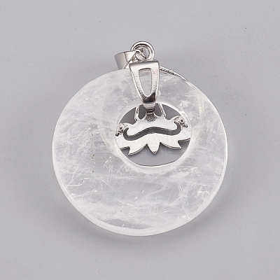Natural Quartz Crystal Pendants KK-F751-J23-1
