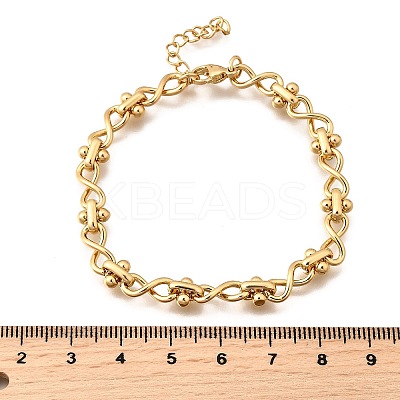 304 Stainless Steel Infinity Link Chain Bracelets for Women BJEW-K226-14B-G-1