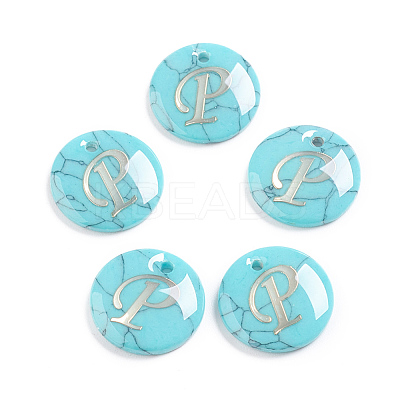 Synthetic Turquoise Charms G-L561-001P-1