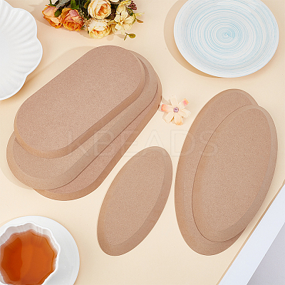 6Pcs 6 Styles Oval MDF Wood Pottery Tools DIY-OC0014-67-1