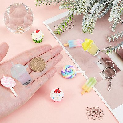 DIY Imitation Food Key Chain Making Kit DIY-SC0018-32-1