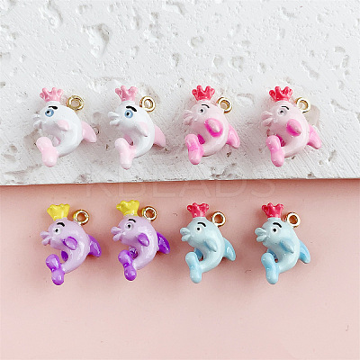 Alloy Enamel Pendants FIND-Z117-09G-1